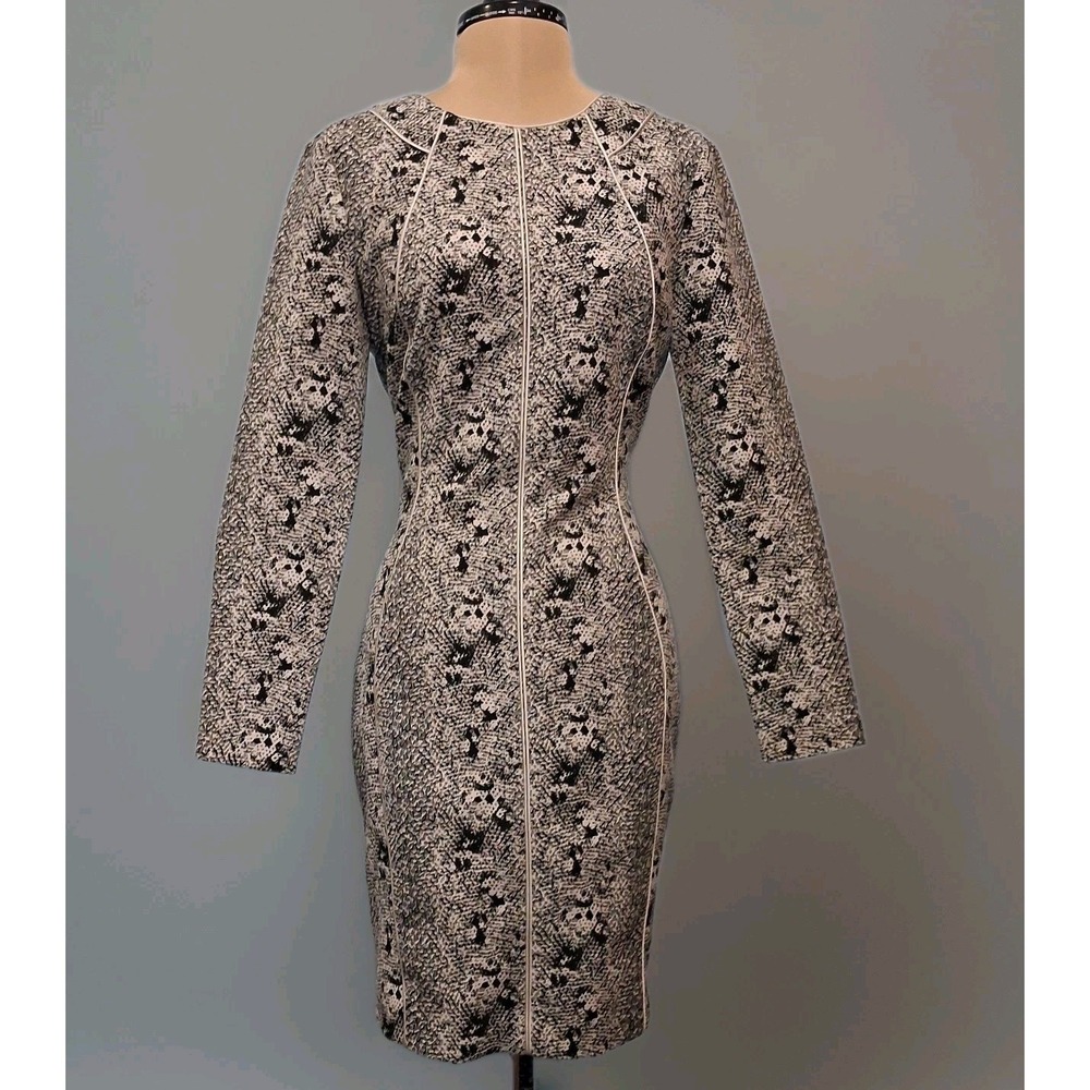 Reiss Womens Dress Fion Snake Print Sexy Stretch Mini Dress Sz 6 Mob Wife ASO